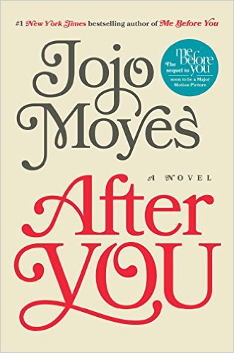 a tannish book cover with the text After You a novel by Jojo Moyes