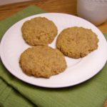 Chai "Sugar" Cookies on a white plate, a green folded placemat underneath