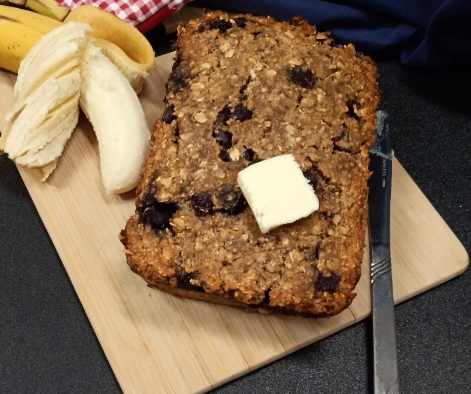 Blueberry Banana Oat Bread