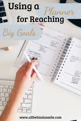Using a planner for reaching big goals over image of a planner