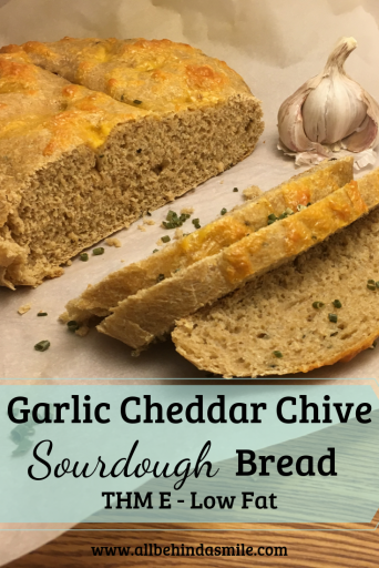 Garlic Cheddar Chive Sourdough Bread THM E Low Fat